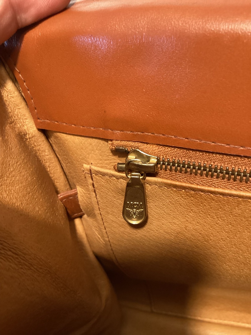 Vintage MCM Cognac Visetos Logo Top-Handle Bag - Picture 15 of 15